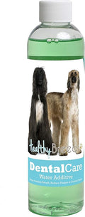 Healthy Breeds Dog Dental Care Water Additive for Afghan Hound - Helps Freshen Breath, Reduce Plaque & Control Tartar - Mint Flavor - 8 oz