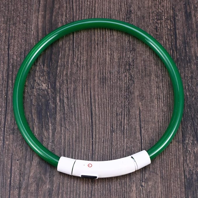 Led Illuminated Dog Collar Night Visibility Silicone Pet Collar Rechargeable Light