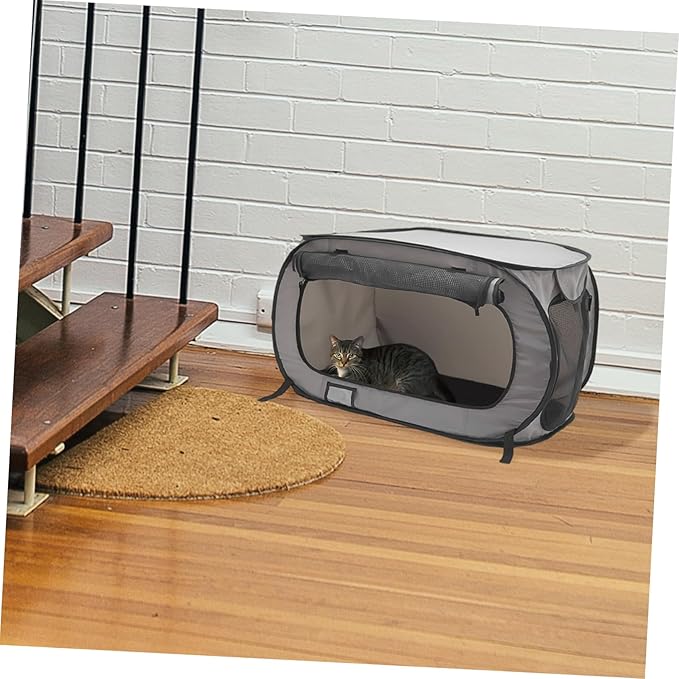 Portable Dog Car Bed Washable Pet Travel Kennel for Dogs Cats Sturdy Comfortable Outdoor Indoor Use for Car Seats Grey