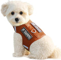 Dog Harness for Puppy – Adjustable Reflective Easy Put On Soft Mesh Vest for Small Dogs with 2 Patches (Carmel Brown,L)