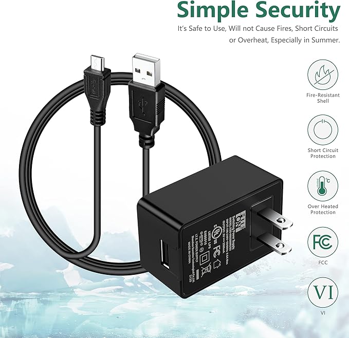 FITE ON 5V USB Plug Pet Feeder Power Adapter Replacement for WOPET Automatic Cat Feeder; iPettie Donuts 6-Meal; Faroro Automatic Cat Feeder Cat Dog Feeder Food Dispenser Charger Power Supply Cord