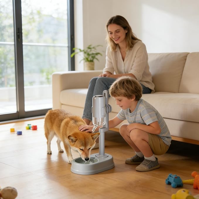 Genérico Pet Drinker – Height Adjustable Drinking Bowl with Non-Drip | 750 ml Standing Non-Drip for Pets, for Small Animals, Hamster, Squirrel, Hedgehog and