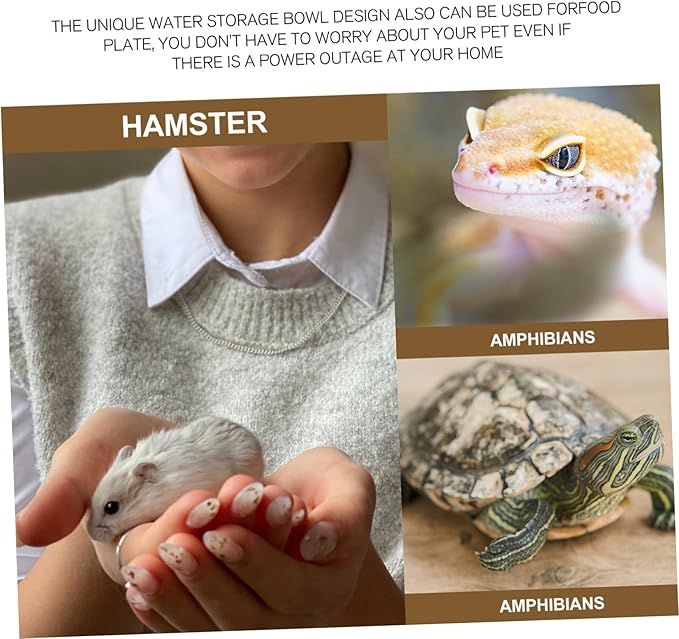 Happyyami Pet Fountain Automatic Reptisoil Automatic Feeder Automatic Water Dispenser Bearded Dragon Tank Accessories Leopard Gecko Supplies Automatic Water Feeder Drinking Fountain Tortoise
