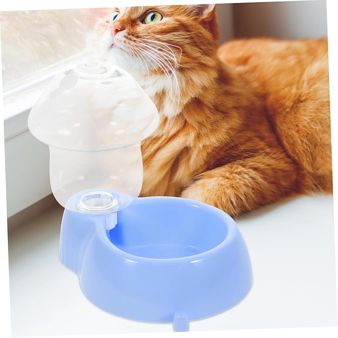 HANABASS Automatic Feeder Mushroom Shape Dog Water Bowl Dispenser Gravity Feeder for Cats