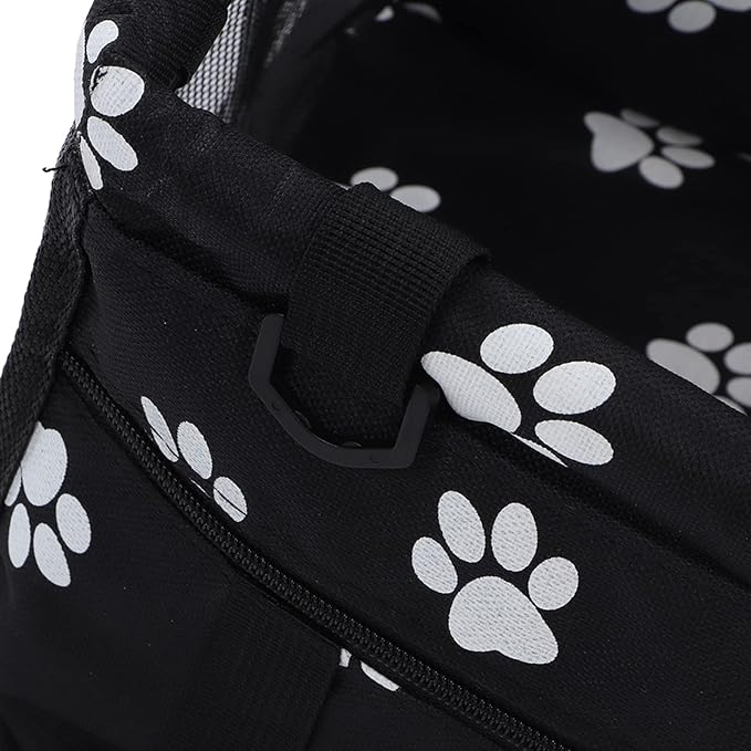 ZJchao Pet Car Seat Breathable Slip Proof Safety Leash Design Dog Car Basket for Puppy Cat (Black)