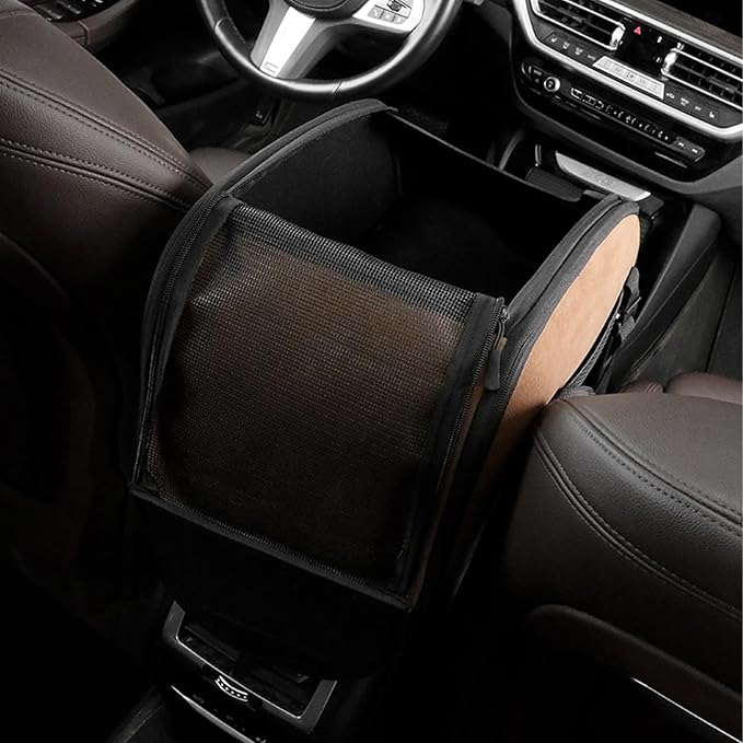 Pet Travel Seat - Dog Console Cradle, Cat Carrier Bag, Small Puppy Travel Seat | Breathable Booster with Buckle Strap for Vehicles, Ideal for Ride Sharing, Driving, Commute, Journeys, Weekend Trips