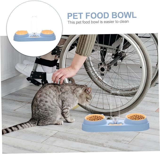 GANAZONO Elevated Dog Bowl Automatic Dog Feeder Slow Feeder Pet Water Container Cat Food Bowl