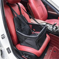 Small Dog Car Seat Shortened Harness with Swivel Metal Spring Hook Ideal Washable Portable Pet Booster Seat Suitable for Small Dogs and Pets(Black)