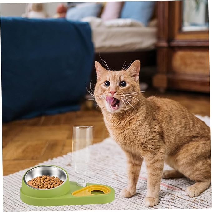 POPETPOP Pet Automatic Water Dispenser and Food Feeder Bowl for Dogs and Cats Detachable Easy to Fill and Pet Supplies