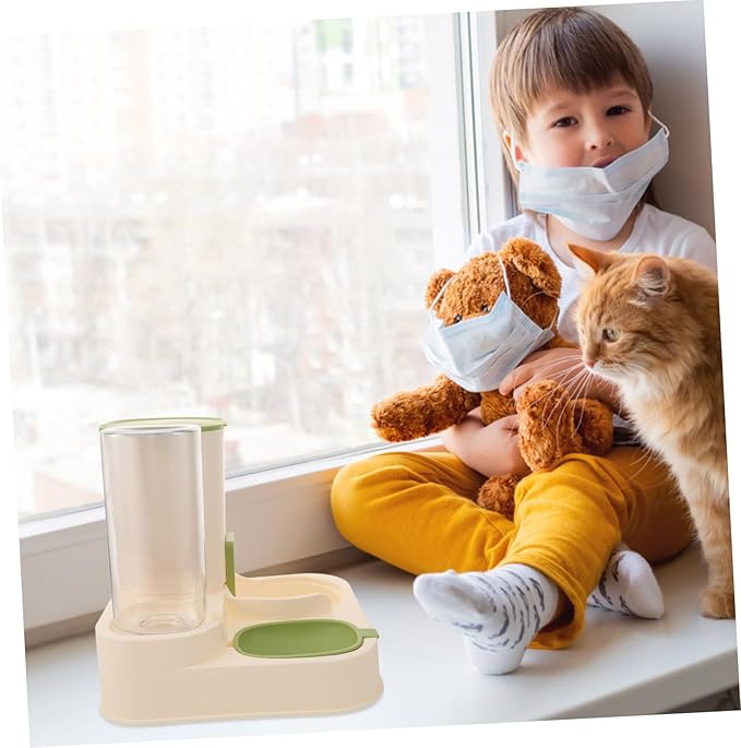 Automatic Pet Food Water Dispenser Large Safe No Spill for Dogs Cats Pet Stores Easy to Clean