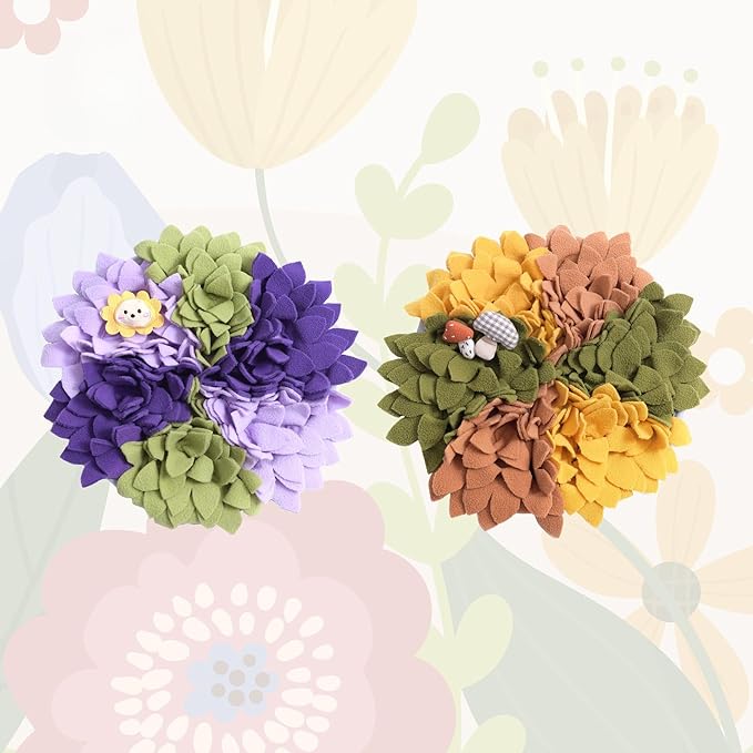 Colorful Pet Snuffle Mat for Dogs Rabbits Hamsters, Slow Feeding Nose Work Mat, Pet Enrichment Sniffing Pad for Boredom and Digestion (V1)