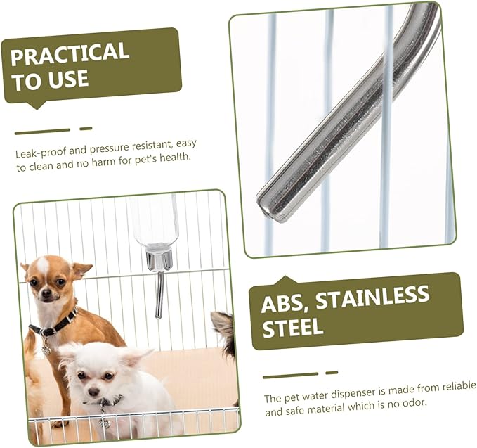 Balacoo Roller Ball Drinking Fountain Pet Water Bottle Automatic Dog Waterer Leak- Hanging Dispenser