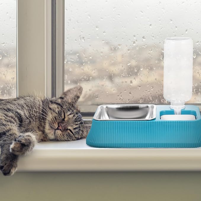 BESPORTBLE Pet Feeder Detachable Design Automatic Water Dispenser for Dogs and Cats Multi-Function Pet Food and Water Bowl Sturdy and Safe Easy to