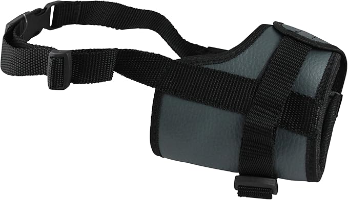 Adjustable Dog Muzzle 6 Sizes Gray (XL: 12"-15" Snout Circumf.)