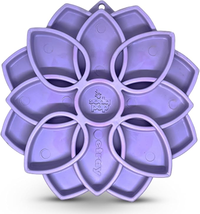 SodaPup Mandala Softie eTray –Durable Enrichment Feeder Made in USA Non-Toxic, Pet-Safe, Food Safe Rubber for Mental Stimulation, Avoiding Overfeeding, Fresh Breath, Digestive Health, Calming, & More