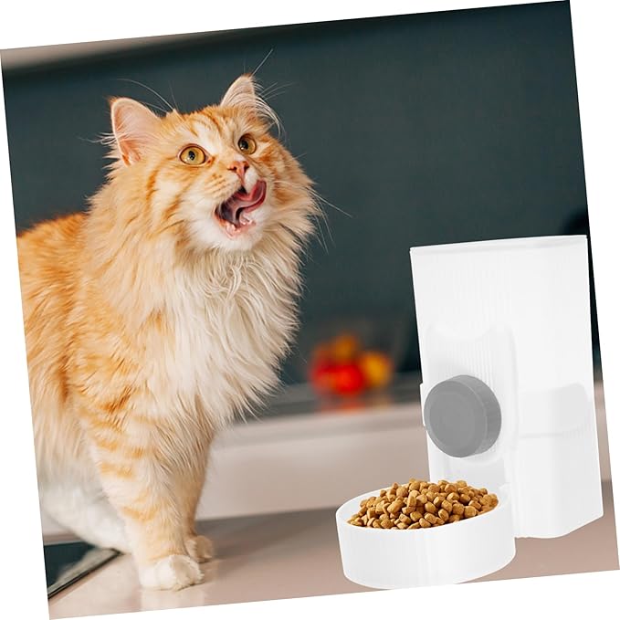 Angoily Automatic Pet Food Feeder Hanging Type Dog and Cat Food Dispenser No Leakage Design Easy Installation for Cage for Puppy and Kitten Feeding