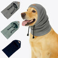 Dog Hat | Bandana for Warmth, Perfect for Fireworks, Thunderstorms, and Grooming（Black-M）