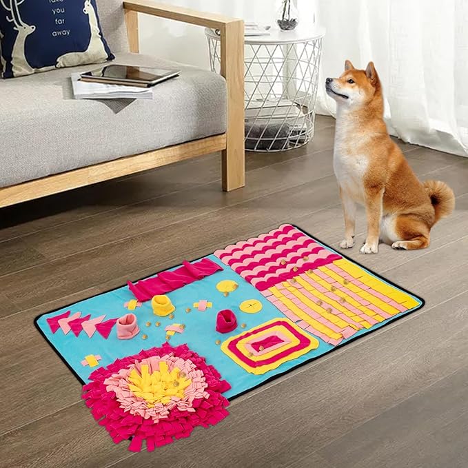 Snuffle Mat, Dog Feeding Mat, Fleece Pet Snuffle Mat for Dogs, for Relieving Tension and Anxiety, 27.55 * 41.33in, Encourage Natural Foraging