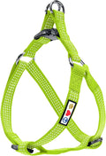 Pawtitas Reflective Step-in Dog Harness – Adjustable No-Pull Vest for Puppies to Seniors, Safe & Comfortable, XS Green