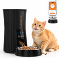 Simple Deluxe Automatic Cat Feeder, Wi-Fi - 4L Dry Food Dispenser for Cat and Dog with APP Control | 10 Meals | 10s Voice Recorder | Programmable 50 Portions | Dual Power Supply | Desiccant Bag, Black