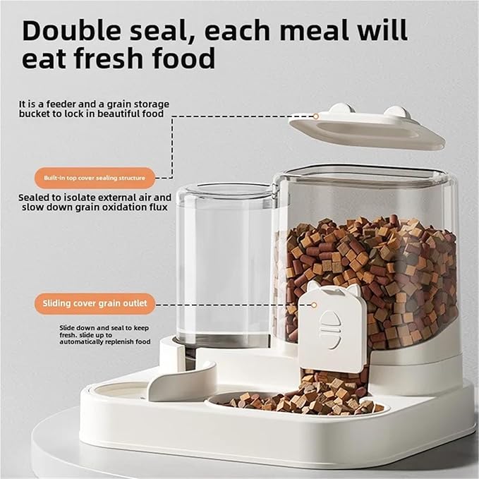 Automatic Pet Feeder with Water Feeder Bowl for Dogs and Cats - Universal Pet Products