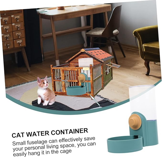1Pc Automatic Pet Water Feeder Hanging Dog Cat Water Dispenser for Cages Durable Plastic Drinking Container Bottle Design for Easy Inspection for Busy Pet Owners