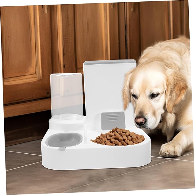 SUPVOX Automatic Pet Feeder Cat Food Water Bowl Dry Wet Separation Dog Water Dispenser Detachable Cage Pet Food Bowl Effortless Feeding Easy to Use