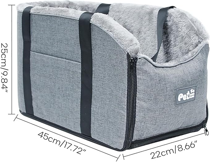 MOMOJIA Cat for Car Console Puppies Carry Bag Outdoor Travel Shoulder Sightseeing Tote Safety Strap Pet Bed for Car Travel Small Dog