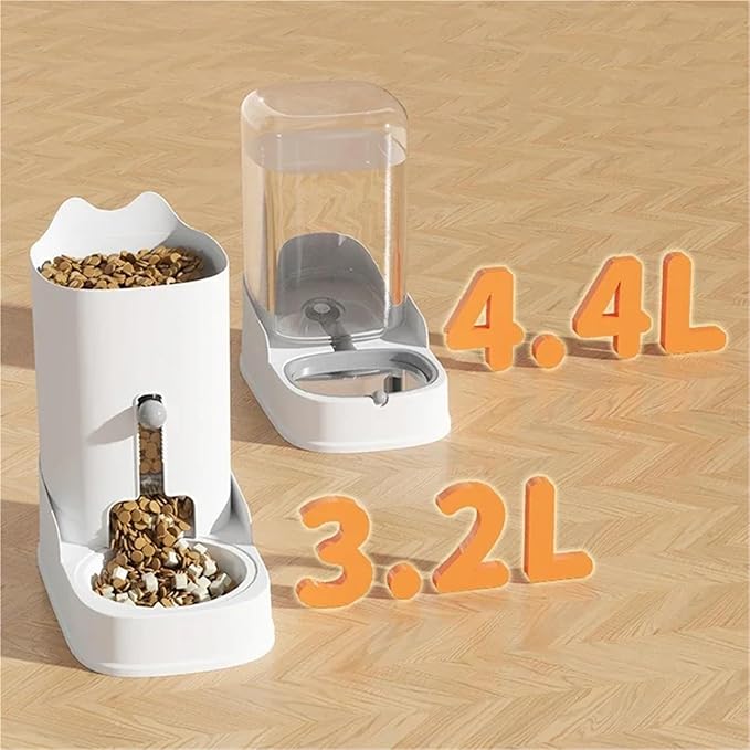 Large Capacity Automatic Pet Food & Water Dispenser, 2-in-1 Feeder & Drinker Bowl for Cats & Dogs Pet Supplies(Green f)