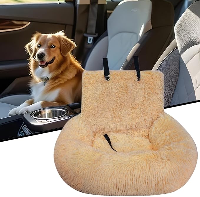 Dog Seat for Car,Medium Dog Plush Car Seat | Pet Supplies Washable Travel Bed for Medium Small Puppy Kitten Vehicle Traveling Vet Visit Daily Vacations