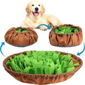 Snuffle Mat for Dogs Sniffing Feeding Mat, Durable Interactive Dog Puzzle, Sniff Mats for Large Medium Small Breed Dog Pet, Feeding Bowl Dog Anti-Slip Nose Work Spliced Training Mat Foraging, Green