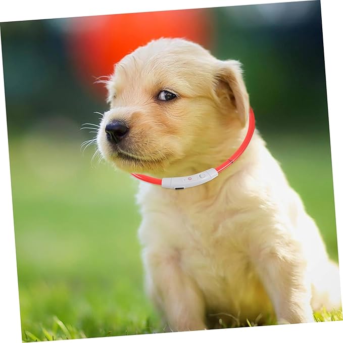 Led Glowing Puppy Collar USB Rechargeable Dog Accessory for Pets Eye-catching and Fashionable for Parties and