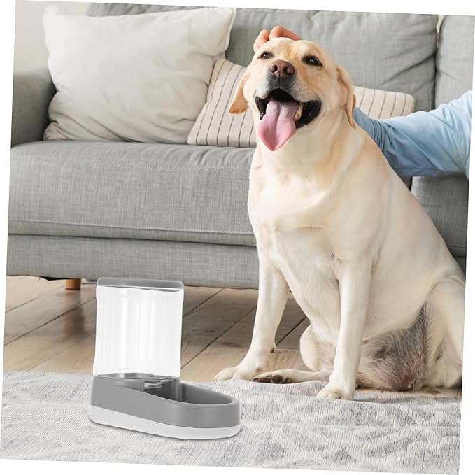 GANAZONO Automatic PET Feeder and Water Dispenser for Dogs and Cats Gravity Operated Food Grade Plastic 2.5L Capacity No Spill Design for Small and Large Pets