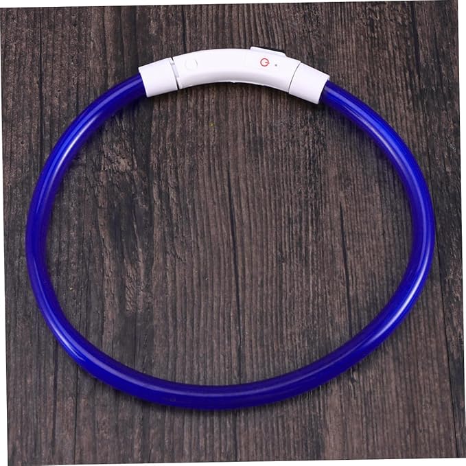 Totority Glowing Pet Dog Collar Led Dog Collar USB Rechargeable Reflective Buckle Night Safety