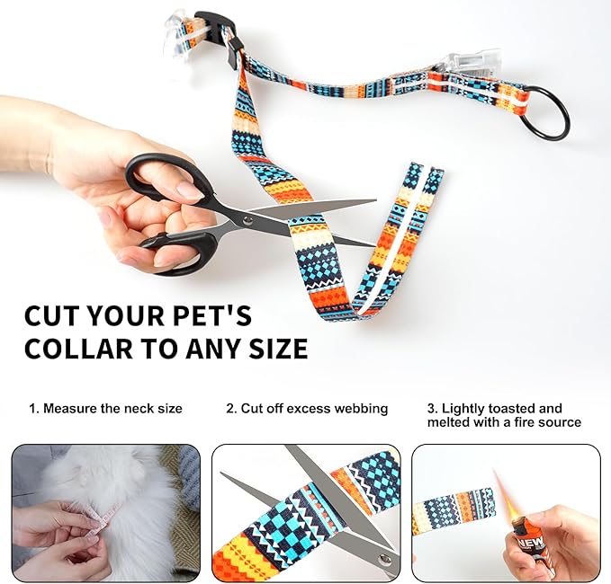 Light Up Dog Collars,LED Dog Collar Rechargeable Waterproof,2-in-1 Buckle Type Glow Collar for Medium Large Dogs- XL(15-25 * 0.98 inch can be Crop)
