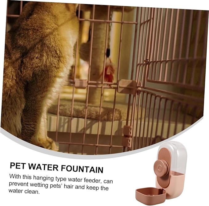 Pet Water Dispenser for Cats and Dogs Hanging Automatic Water Bottle for Cages Convenient Feeder Dispenser to Prevent Spills for Indoor and Outdoor Use