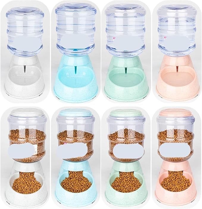 Large Capacity Pet Feeder Bowls Small Dog Bowl Automatic Dispenser Cat Pets Feeding(CW022-5)
