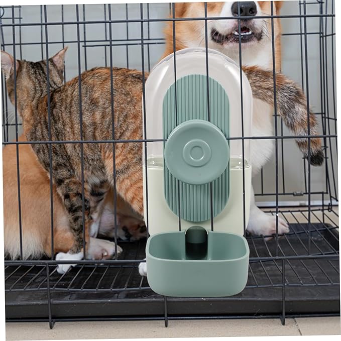 POPETPOP Pet Water Dispenser for Dogs and Cats Hanging Gravity Feeder No Leak Automatic Water Bowl Body for Easy Observation for Pet Cages