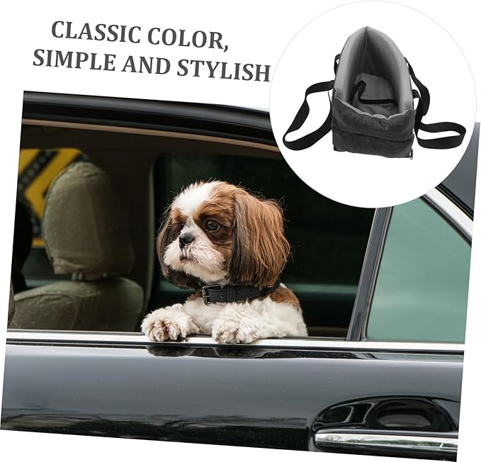 POPETPOP Dog Car Seat for Pets Portable Center Console Design Comfortable Durable Travel Seat for Dogs and Cats for All Seasons Fits Car Models