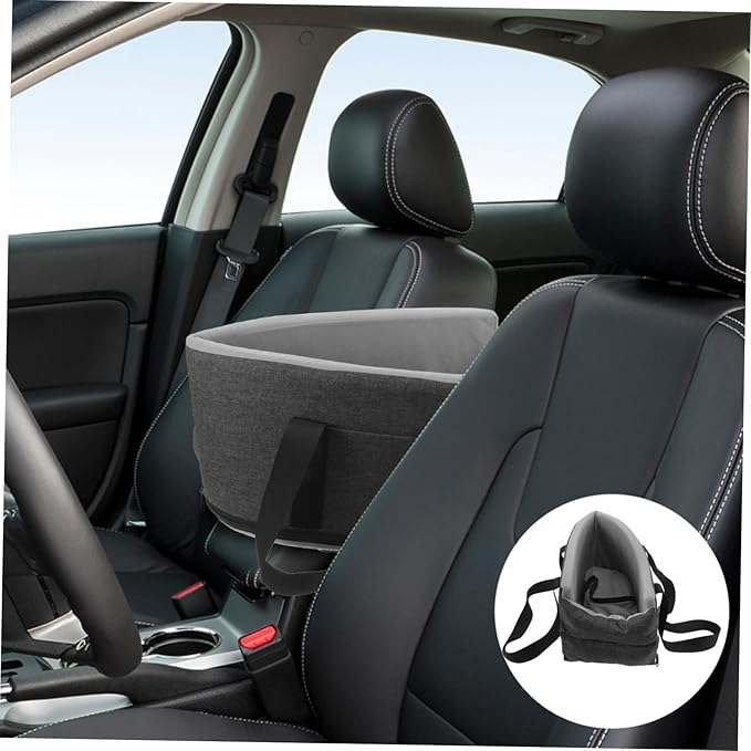POPETPOP Dog Car Seat for Pets Portable Center Console Design Comfortable Durable Travel Seat for Dogs and Cats for All Seasons Fits Car Models