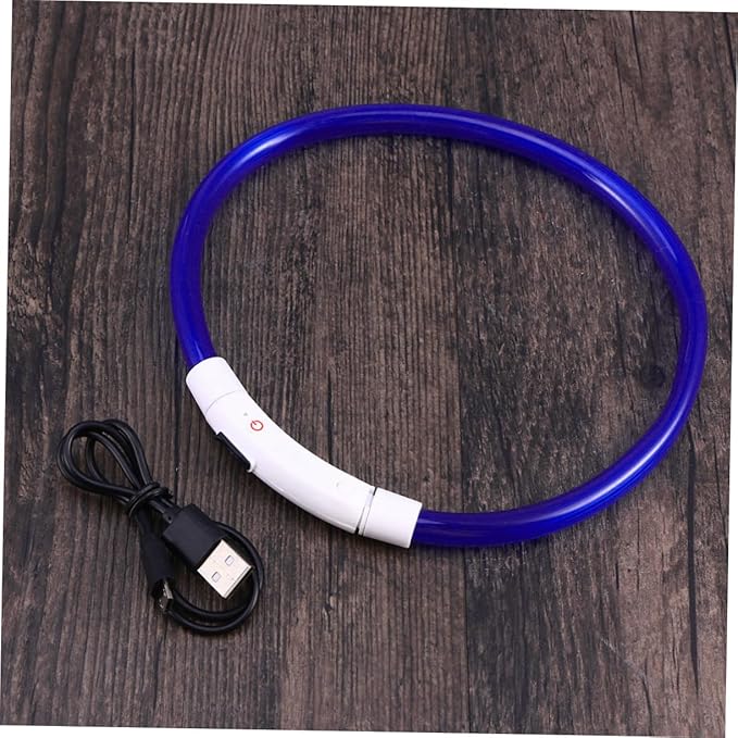 UPKOCH Led Dog Collar USB Rechargeable Glowing Pet for Night Safety Energy-Saving -Friendly Design