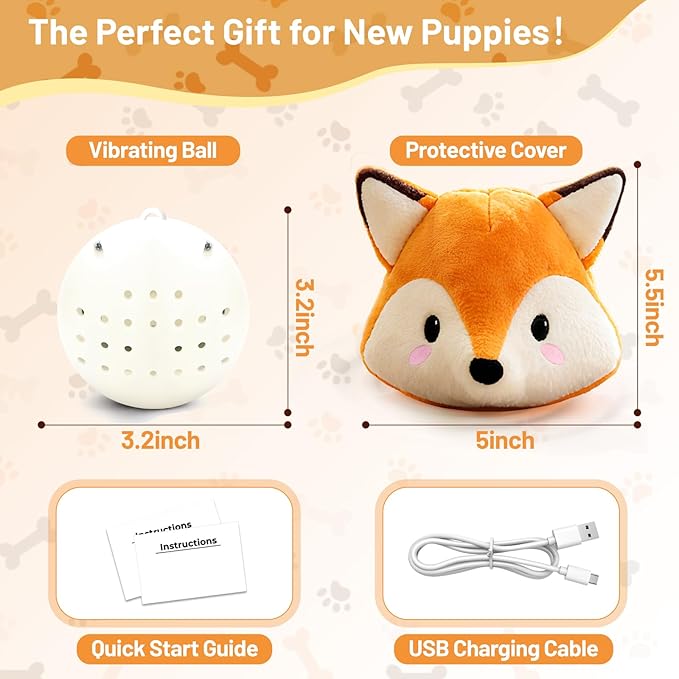 Automatic Puppy Toy for Anxiety & Boredom Relief - Self-Moving, Bouncing & Vibrating with Sound for Mental Stimulation | Rechargeable, Chew-Resistant for All Breed Sizes