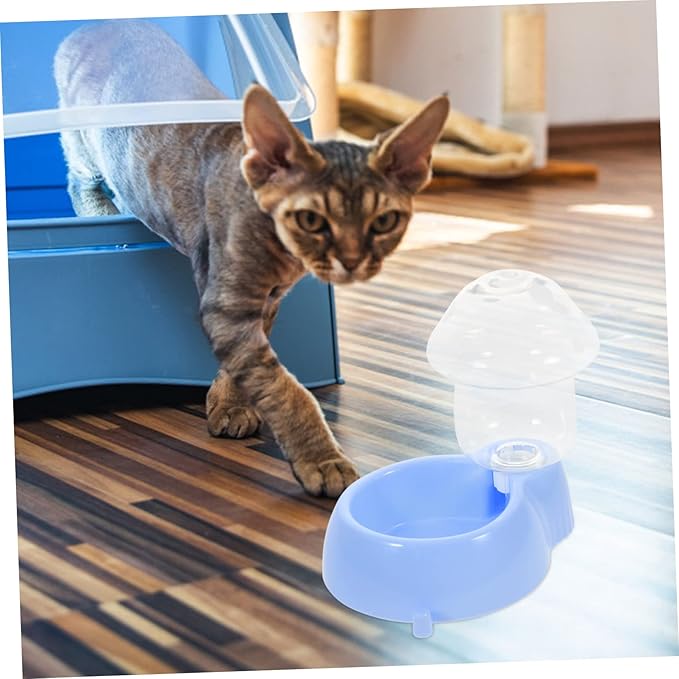 balacoo Automatic Pet Water Dispenser for Cats and Dogs Mushroom Shape Gravity Waterer Capacity Material Easy to Clean for Home Use