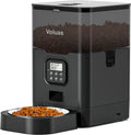VOLUAS Automatic Cat Feeders - Pet Dry Food Dispenser with Timer, Automatic Cat Feeders with Desiccant Bag, Programmable Portion Size Control 4 Meals Per Day, 10s Voice Recorder