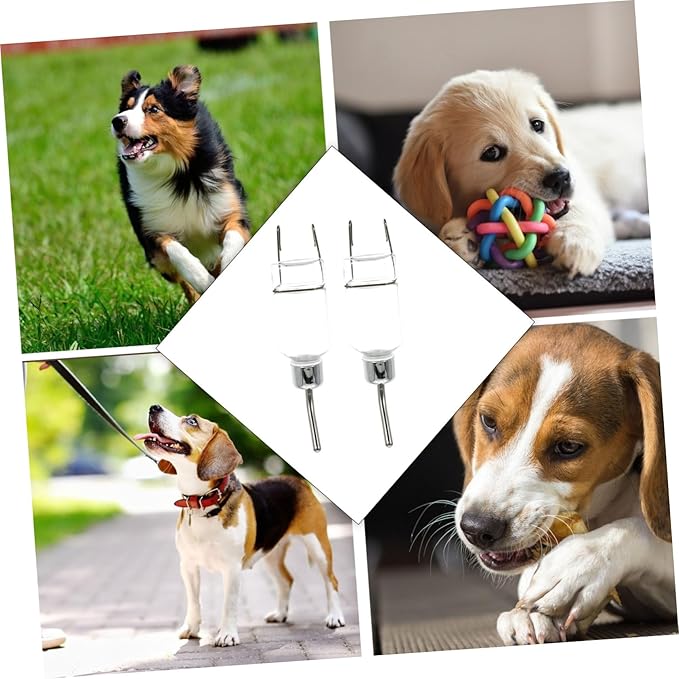 VANZACK 2 Pcs Hanging Automatic Pet Water Dispenser Capacity Water Feeder for Cats Dogs Leakproof Easy to Install Pet Drinking Fountain Supplies