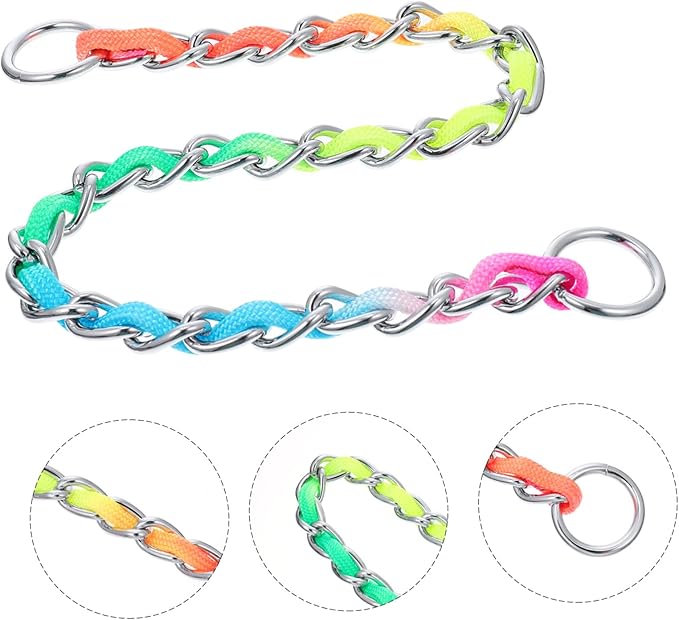 SUPVOX Unique Design Dog Collar Puppy Chain Collar Stylish Dog Traction Rope Fashionable