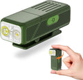 EDC Flashlight Rechargeable Clip-On Light with 90° Rotatable Head, 200-Lumen Mini Flashlight Hands-Free Pocket Light, with 10 Lighting Effects, Magnetic for Camping, Emergency, Running