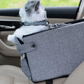Dog Booster Car Seat Center Console Dog Cat Travel Seat for Small Dogs and Cat Up to 10 Lbs, Installed on The Armrest Box,Washable Travel Bags Carrier Bed Cage Safety Seat