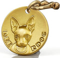 Vintage Pure Copper Pet ID Tags,Personalized Dog Tags,Three-Dimensional Relief Pet Pattern,Lettering on The Front and Back,Custom Pet Tags (C05-Deerdog)