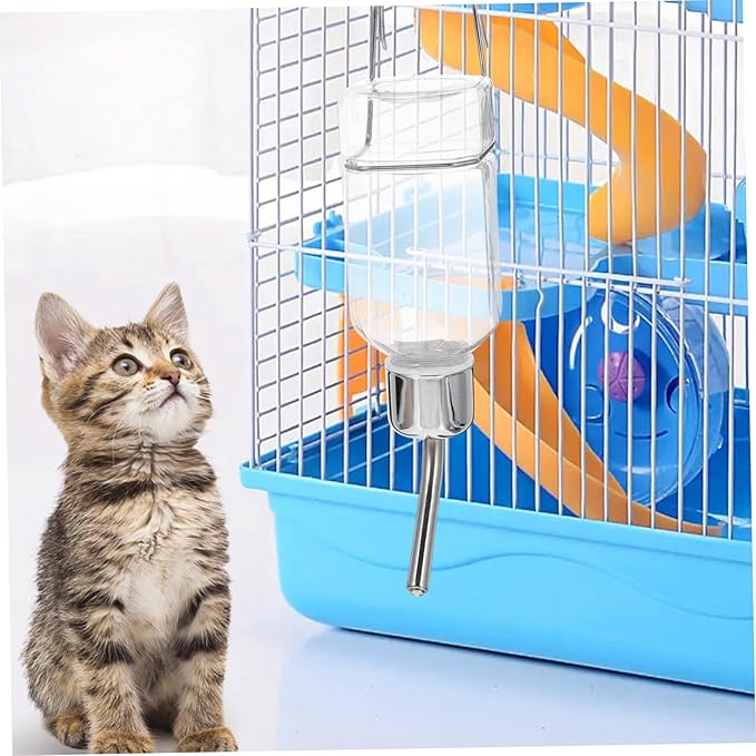 4pcs Automatic Pet Water Feeder Transparent Hanging Design Pet Water Dispenser for Dogs and Cats Easy to and Refill
